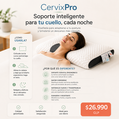 CervixPro  — Almohada Cervical Ortopédica para Dormir sin Dolor